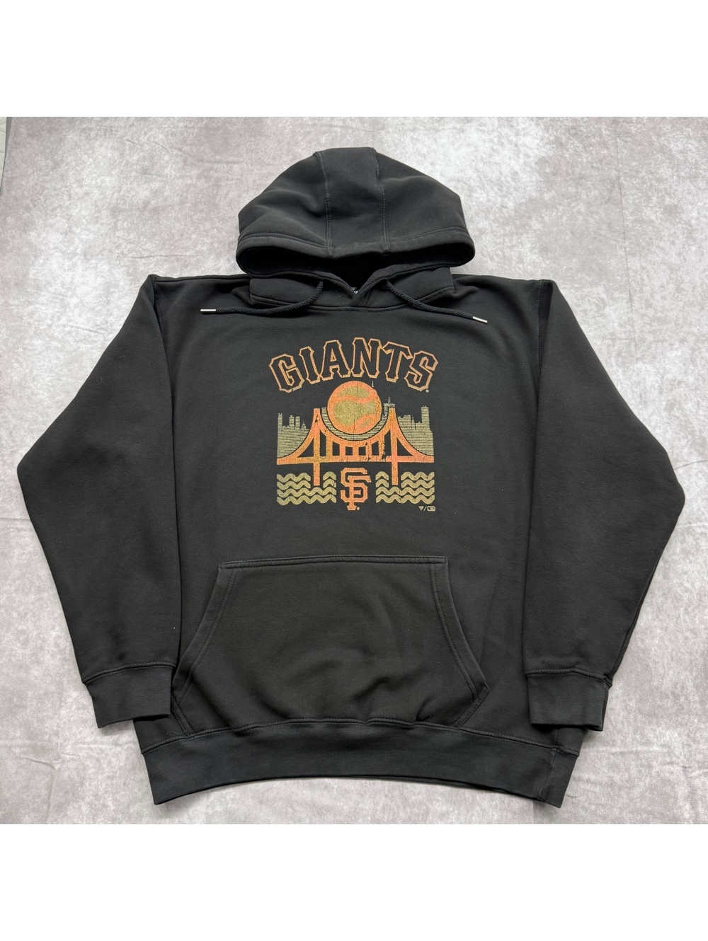 Fanatics San Francisco Giants Graphic Hoodie Faded Black Golden Gate Bridge L